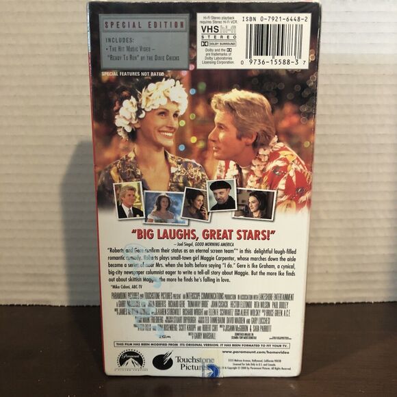 Runaway Bride VHS, 2000, Special Edition Watermark Julia Roberts Richard Gere - Picture 2 of 4